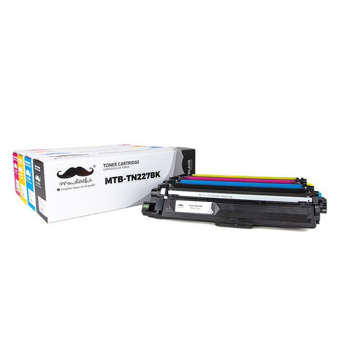Brother TN227 Compatible Toner Cartridge Combo High Yield Version of TN223 - With Chip - Moustache®