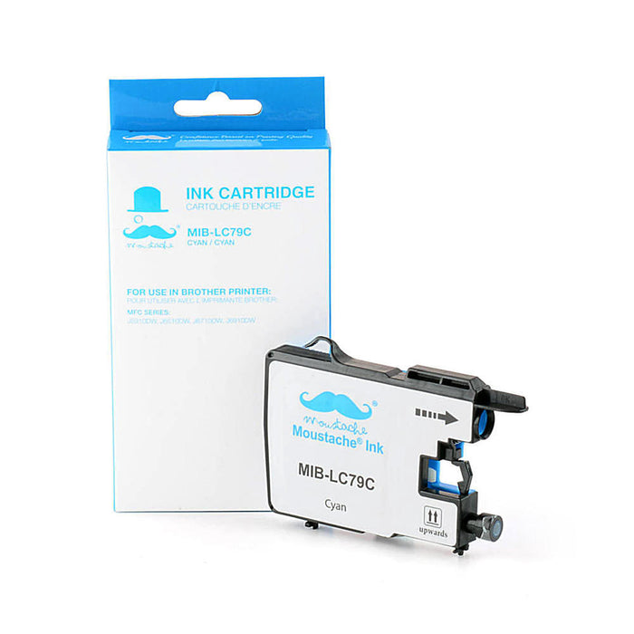 Brother LC79C Compatible Cyan Ink Cartridge Extra High Yield - Moustache®