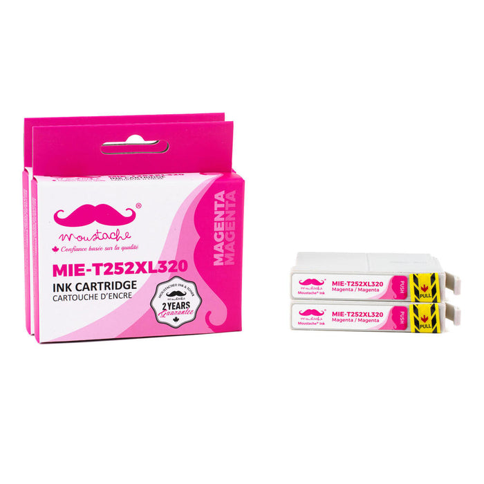 Epson 252 T252XL320 Compatible Magenta Ink Cartridge High Yield - Moustache® - 2/Pack
