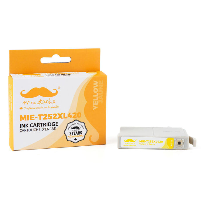 Epson 252 T252XL420 Compatible Yellow Ink Cartridge High Yield - Moustache® - 1/Pack