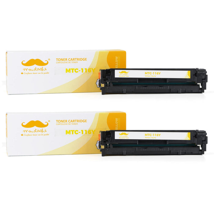 Canon 116Y 1977B001AA Remanufactured Yellow Toner Cartridge - Moustache® - 2/Pack