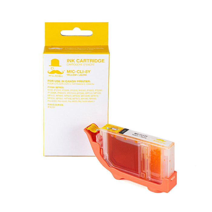 Canon CLI-8Y Compatible Yellow Ink Cartridge (0623B002) - Moustache®