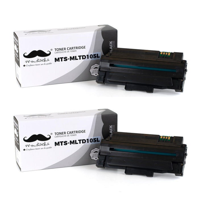 Samsung MLT-D105L Compatible Black Toner Cartridge - Moustache® - 2/Pack