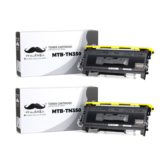 Brother TN-350 Compatible Black Toner Cartridge - Moustache® - 2/Pack