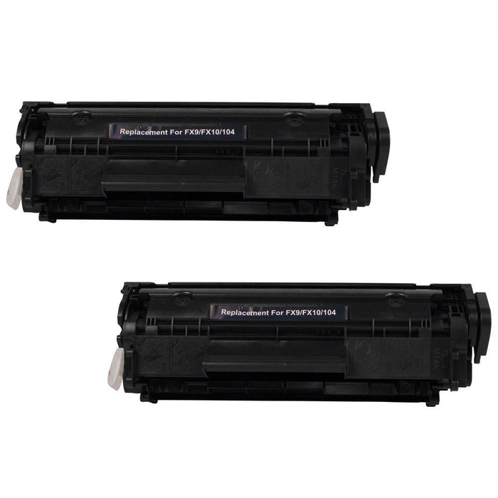 Canon 104 0263B001AA Compatible Black Toner Cartridge - Economical Box - 2/Pack