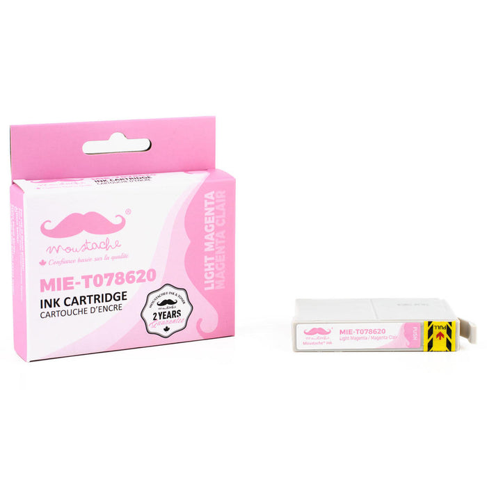 Epson 78 T078620 Compatible Light Magenta Ink Cartridge - Moustache® - 1/Pack