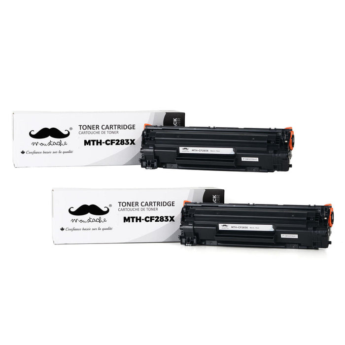 Compatible HP 83X CF283X Black Toner Cartridge High Yield 2,500 Pages - Moustache® - 2/Pack