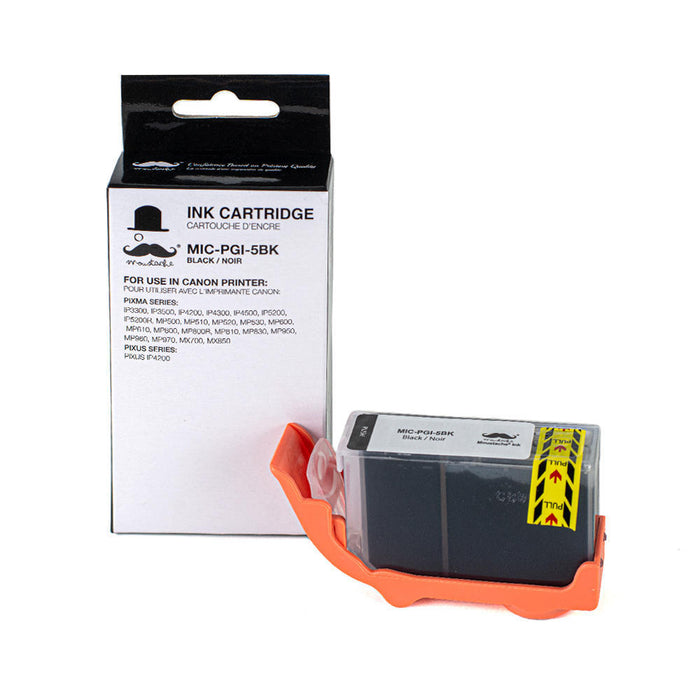 Canon PGI-5BK Compatible Black Ink Cartridge (0628B002) - Moustache®