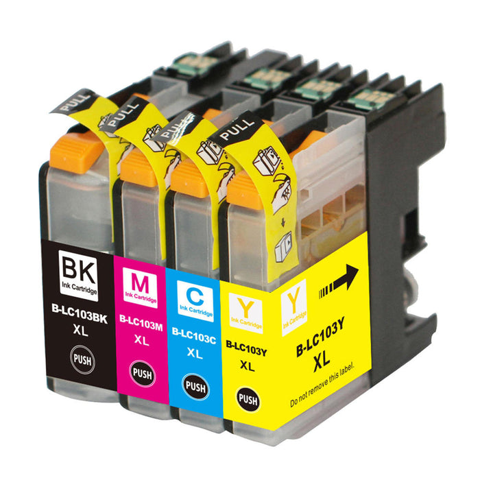 Brother LC103 Compatible Ink Cartridge Combo BK/C/M/Y - Economical Box