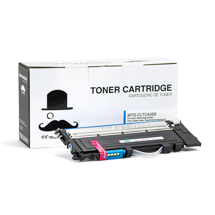 Samsung CLT-C406S ST988A Compatible Cyan Toner Cartridge - Moustache® - 1/Pack