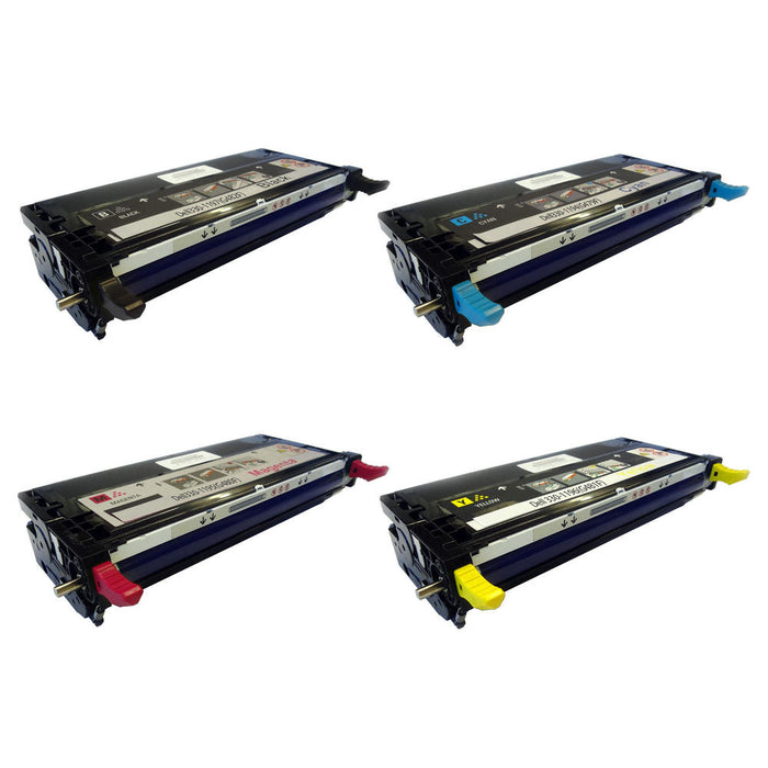 Dell 330-1197 330-1194 330-1195 330-1196 Remanufactured Toner Cartridge Combo