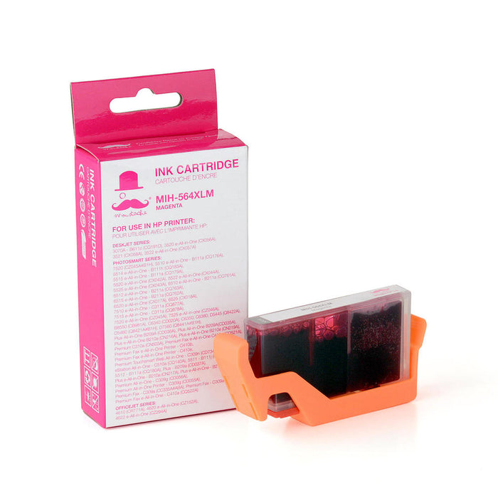 Compatible HP 564XL CB324WC CB324WN Magenta Ink Cartridge High Yield - Moustache® - 1/Pack