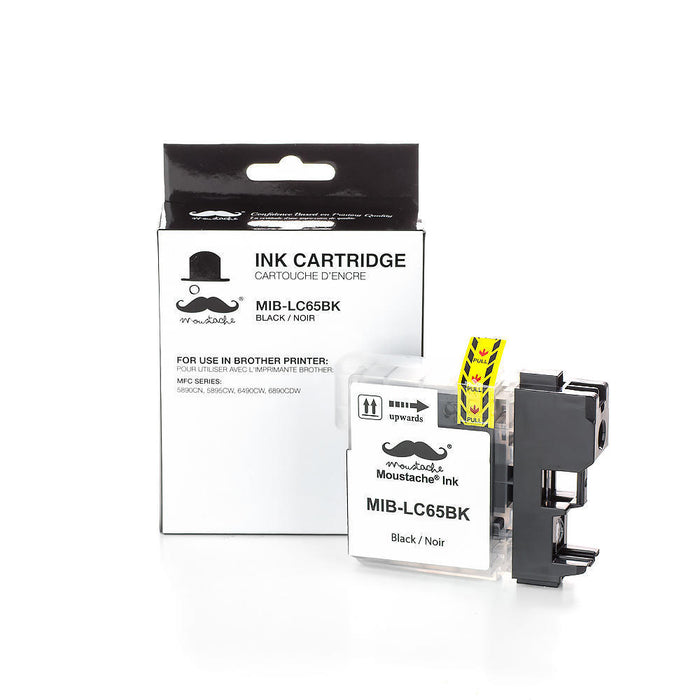Brother LC65BK Compatible Black Ink Cartridge High Yield - Moustache®